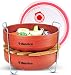 Dunsten Stackable Steamer Insert Pans for 6/8 Qt Electric Pressure Cookers | Easy to Store, Reheat and Clean | Accessories for Instant Pot Cooking | Includes 1 Lid for Leftovers | Dishwasher Safe