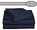Clara Clark ® Supreme 1500 Collection 4pc Bed Sheet Set - King Size, Navy Blue