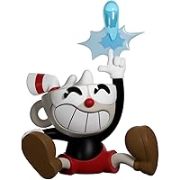 Cuphead Vinyl Figure, 4.5" Cuphead Action Figure and Mugman Toys - Youtooz Collection Based on Cuphead Games