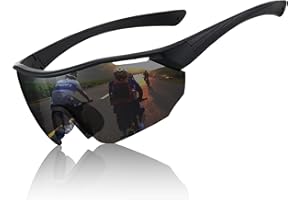 Suertree Polarized Cycling Glasses for Men Women, Sports Sunglasses Big Frame for Biking Goggles Baseball Cycling Running