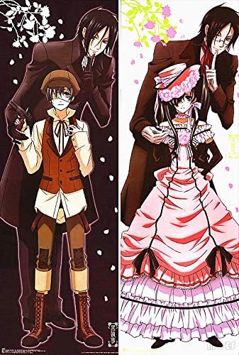 MOES Black Butler-Sebastian Michaelis Japanese 2 Way Tricot 150 x 50cm Pillowcases