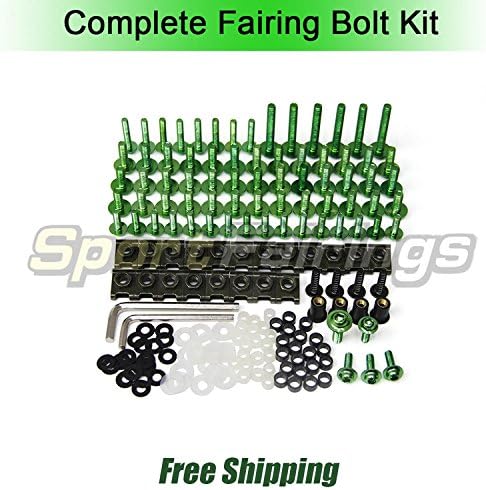 US Stock Complete Fairing Bolt Kit Screws For Suzuki GSXR1300 GSX-R1300 Hayabusa 2008-2015 09 10 11 12 13 14 Year Speed Nuts Fasteners Hardware (Green)