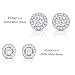 Spoil Cupid Sterling Silver Cubic Zirconia Classic Halo Stud Earrings AAA Quality
