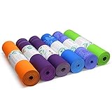 Yes4All Eco Friendly 100% TPE Yoga Mat 6mm (72” x 24”) – Multi Color Available & 2 Anti-Slip Layers
