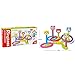 Emorefun Big Size Plastic Cartoon Scoring Quoits Portable Carrying Ring Toss Target Game Toys Game for Kids, Toddlers, Children with 5 Rings