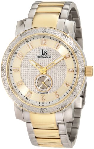 Joshua & Sons Men's Quartz Stainless Steel Casual Watch, Color:Gold-Toned (Model: JS-20-TT)