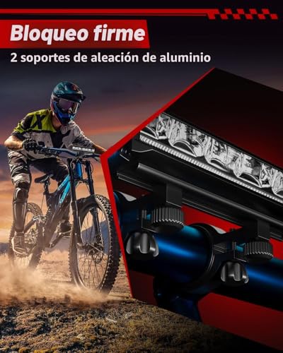 POSUGEAR Bicycle Light, USB Rechargeable Bicycle Lights Front and Rear, Ultralight Aluminium Rear Light Bike Light, Powerful LED, IPX5 Bike Light
