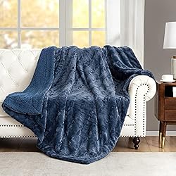 joybest Faux Fur Throw Blanket for Couch, Tie-Dye