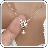 Aneneiceera Vintage Crystal Teardrop Necklace Silver Rhinestone Bird Choker Necklaces Cz Hollow Circle Pendant Necklaces Cz Collar Necklace Chain Jewelry for Women