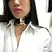 Black Choker Necklace Classic Punk Goth Choker Gothic PU Leather O-Ring Choker Metal for Girls Women Gold Color