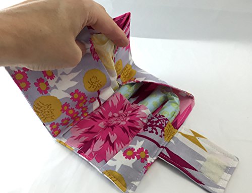 Privacy Pouch -Tampon and Sanitary Pad Case Holder - Joel Dewberry Wander Moon Garden in Rosetta Red