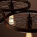 Lixada 3 Arms E26/E27 Hanging Metal Wheels Ceiling Pendant Light Vintage Industrial Retro Country Style Chandelier Dining Hall Restaurant Bar Cafe Lighting Use(No bulbs provided)