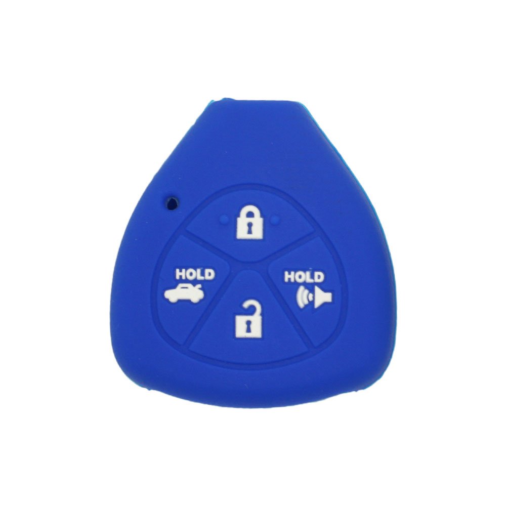 BROVACS Silicone Cover Protector Case Holder Skin Jacket Compatible with TOYOTA 4 Button Remote Key Fob CV2416 Deep Blue — image 1