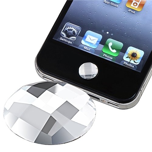 eforCity Home Button Sticker for iPhone/iPad/iPod touch (Clear Diamond