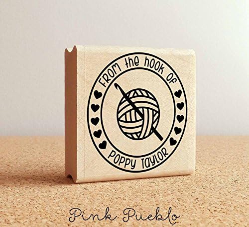 Personalized Crochet Rubber Stamp, From the Hook Of Crochet Stamp