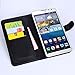 Huawei Ascend Mate 2 Case - Demomm(tm) Flip Pu Leather Wallet Case Holder Cover with Stand Slot / Card for Huawei Ascend Mate 2 Ii (Mate2-Black)