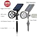 AMIR Solar Spotlights Outdoor Upgraded, Waterproof 4 LED Solar Security Landscape Lights, Adjustable Solar Garden Light with Auto On/Off for Yard Driveway Pathway Pool Patio (2 Pack, White)