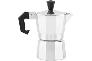 Pot, Stovetop Maker 1 Cup 50ml Aluminum Silver, with Ergonomic Heat Handle, for Home Office Cooking on Gas Stove Alcohol Stov