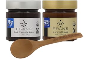 Fran's Dessert Sauce Gift Set I Caramel & Dark Chocolate Sauces Bundle with Tasting Spoon by Gifts from the Pacific Northwest, 3.0 Count
