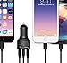 Luxebell 42W Universal 3 Ports USB Quick Charge 2.0 Car Charger Adapter(2 ports 2.4V/5A + 1 port DC 12V/1.5A 9V/2A 5V/2A) Compatible for Samsung S5 S6 iPhone 6 6s (3 Ports charge)