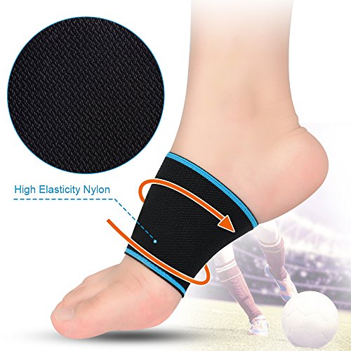 Soumit SOUMIT Arch Support Brace,Anti-wear Nylon Plantar Fasciitis Bandage For Women and Men to Wear in Shoes and Bare Feet During Playing Badminton, Soccer,Basketball,L