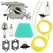Harbot Carburetor Gasket Fuel Line Pimer Bulb Air Filter for Poulan 2150LE Predator 2155 2175 2350 2375 2375LE 2450 2550 2550LE 2550SE 262 PP210 PP260 PPB1838LE S1634 Snapper S1838 SM4018 Chainsaw