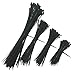 Miady 400 Pieces Self-Locking Nylon Cable Ties Zip Ties, 4, 6, 8, 12 Inches (Combo Pack)