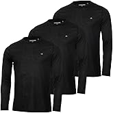 Calvin Klein Men's Assorted Long Sleeve 3 Pack Breathable Wicking T-Shirt