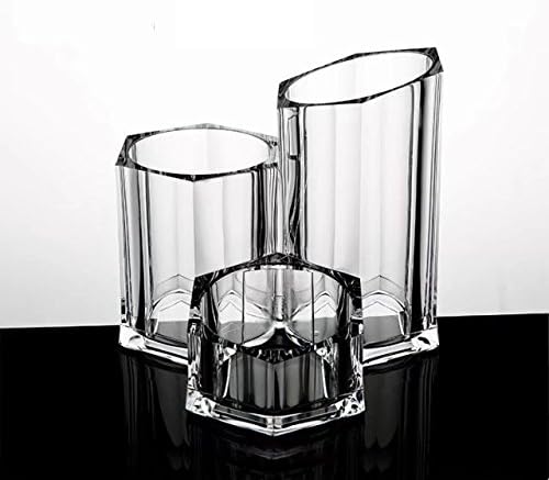 3 holder Acrylic makeup brush storage，clean cosmetics holder beauty organizer