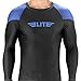 Elite Sports New Item Full Long Sleeve Compression, Mma, Bjj, No Gi, Cross Training Rash Guard, X-Large, Blue