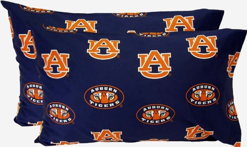 College Covers Auburn Tigers Pillowcase Pair - King - Solid (Includes 2 King Pillowcases)