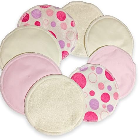Nursing Pads -Reusable-Made from Organic Bamboo-8 Pads (4 Pairs) Washable-BreastPads-Super-Soft On Skin-Clean And Pure.