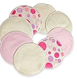 Nursing Pads Reusable-Made from Organic Bamboo-8 Pads (4 Pairs) Washable-Super Soft Against Your Skin-Clean And Pure-Best Baby Shower Gift.
