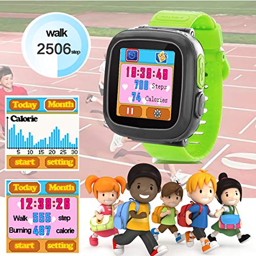 GBD Kids Game Smart Watches [AR Pro Edition] for Boys Girls Birthday Gifts with Touch Screen Pedometer Timer Camera Alarm Clock Sport Wrist Watch Indoor Outdoor Kids Electronic Learning Toy (Green) - Thumbnail 4