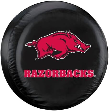 Arkansas Razorbacks Black Tire Cover - Standard Size