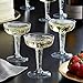 Toasted Drinkware Premium Hard Plastic Clear Two Piece 4 oz Champagne Glasses, 40 Count
