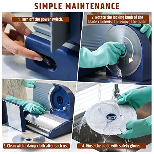 Razorri Electric Food Slicer, Meat & Deli Food Slice, 2 Shapes