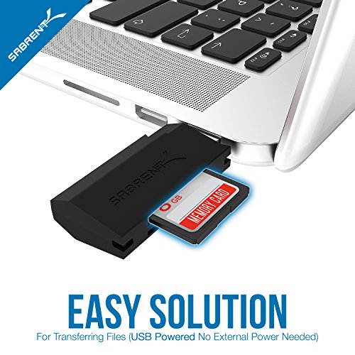 Sabrent SuperSpeed 2-Slot USB 3.0 Flash Memory Card Reader for Windows, Mac, Linux, and Certain Android Systems - Supports SD , SDHC , SDXC , MMC / MicroSD , T-Flash [Black] (CR-UMSS)