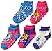Nickelodeon girls Paw Patrol 5 Pack Shorty Socks, Pink/Purple/Blue Big Face, Shoe Size 4-8 US