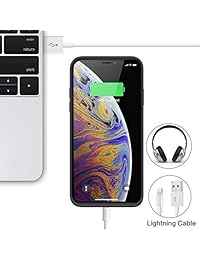 HETP Battery Case for iPhone Xs X  10 Upgraded 6500mAh Portable Rechargeable Charger Case for iPhone X Extended Battery Pack for iPhone Xs Protective Charging Case Backup Cover(5.8 inch) - Black