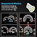 Partsam T10 194 LED Light bulb 168 LED Bulbs Bright Instrument Panel Gauge Cluster Dashboard LED Light Bulbs Set 10 T10 LED Bulbs with 10 Twist Lock Socket 5/8 Inch 16mm - White 10Pcak