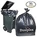 Dualplex 95-100 Gallon Black Trash Bags 2 Mil, Garbage bag 25 Bags Per Case 61