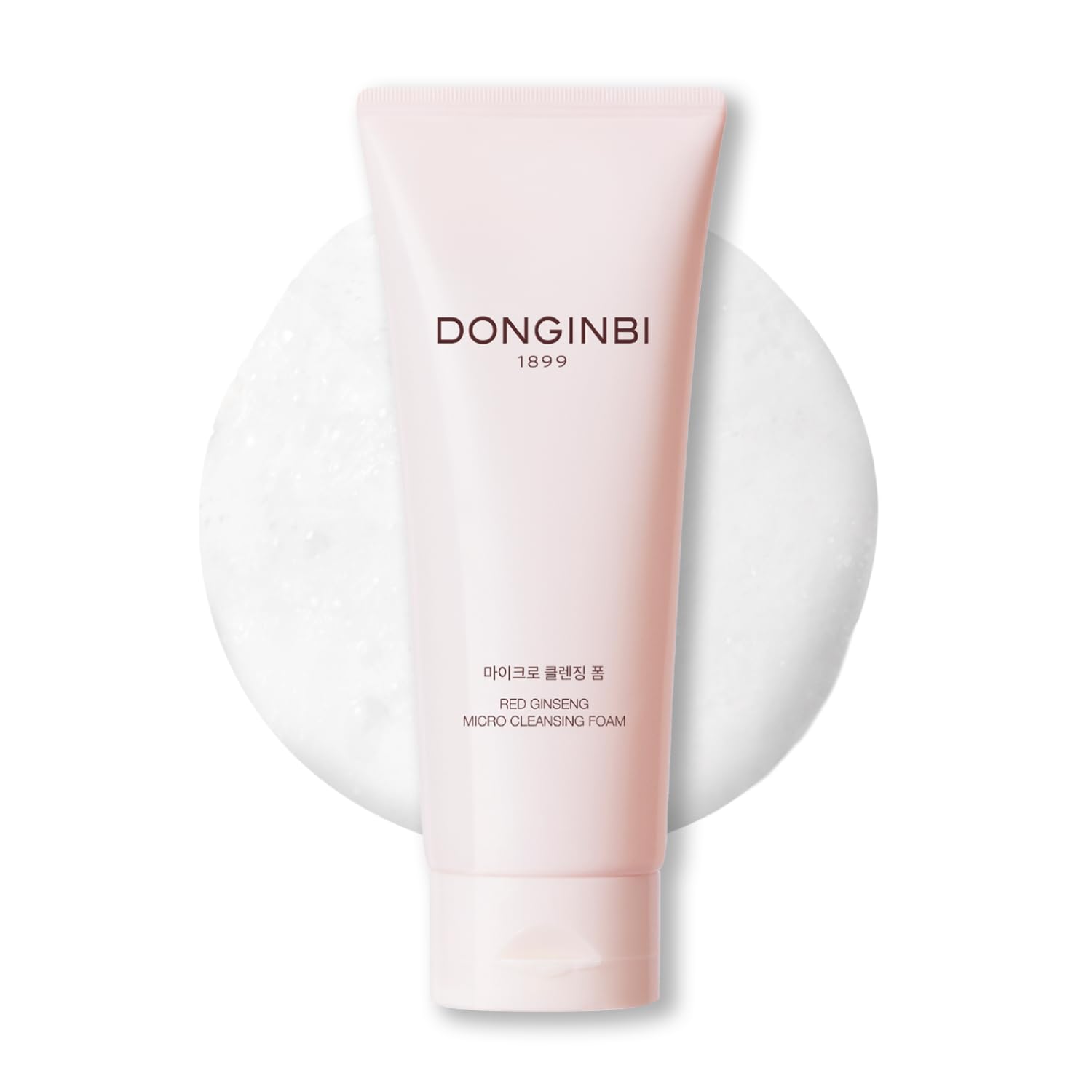Donginbi Red Ginseng Micro Cleansing Foam - Hydrating Face Wash with Korean Red Ginseng, Non-Irritating Makeup Remover, Lightweight & Creamy Daily Face Cleanser, Pore Cleaner, 5.07 floz / 150ml