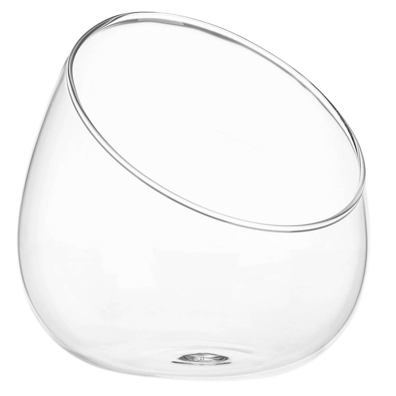 Cabilock Glass Vase 1PC - Glass Bowl Vase Succulent Containers for Wedding Party Home Office Decor (Transparent)