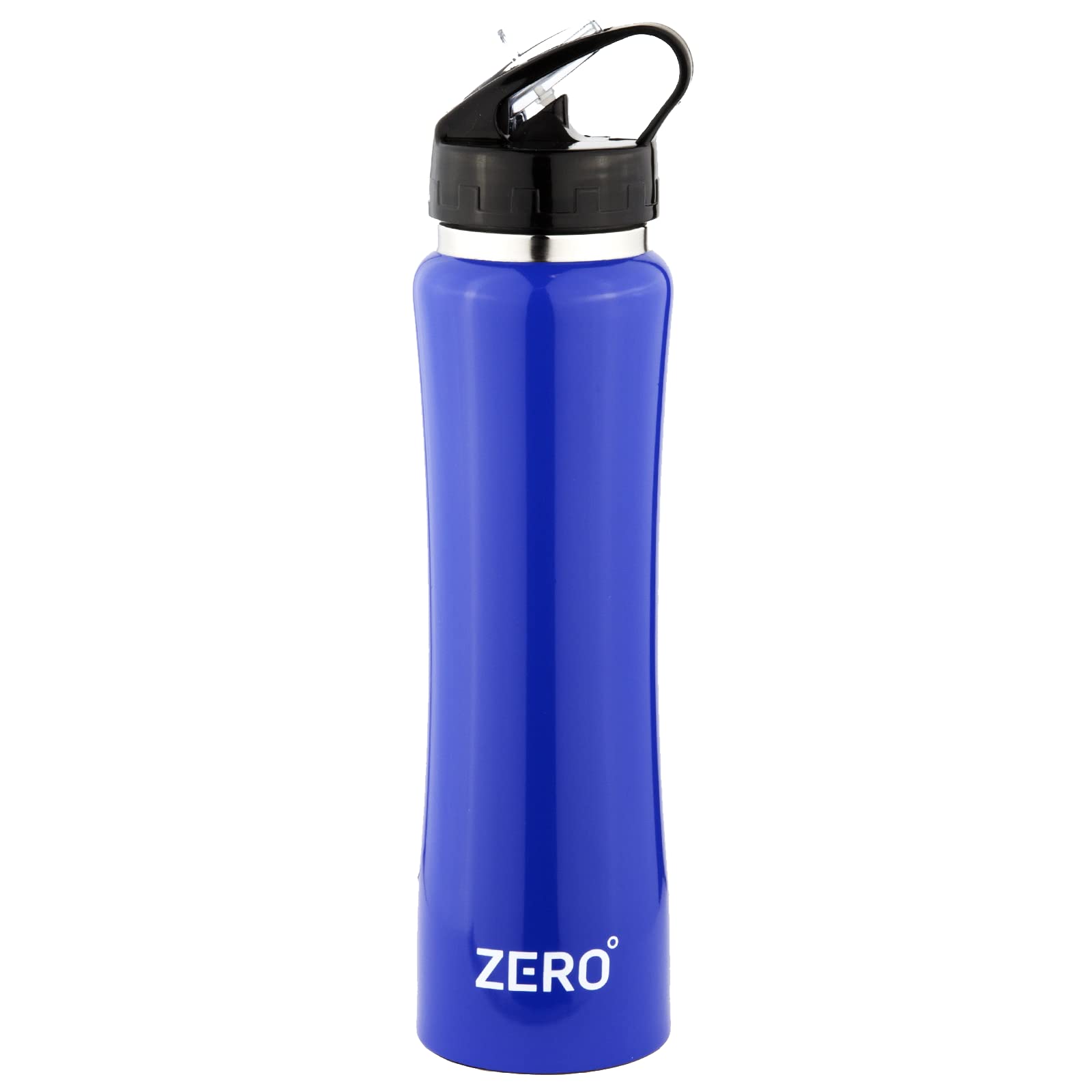 Zero Degree Stainless Steel Water Bottle with Straw and Leak Proof Lid, Vacuum Insulated Double Wall Sport Bottle Keeps Drinks Cold for 24 Hours (18oz Purple)