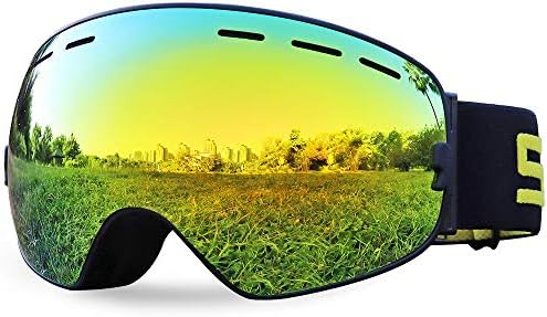 アップグレードされたotgフレームレススキーゴーグルダブル防曇球面交換レンズスキースノー