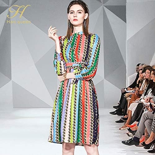 Amazon ワンピース フランスのレトロ エレガントなストライプスリムカジュアルパーティードレス 膝丈 A ラインヴィンテージ ワンピース チュニック 通販