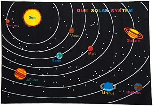 Play Time 4x6 Kids Reversible Area Rug Solar System Learning