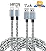 Mribo 2PACK 10FT Lightning Cable Nylon Braided Charging Cable USB Cord for iPhone,iPad,iPod.New Version(GRAY)