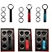 Mehr Classic Leather Key Chain | Elegant, Timeless, Multi-Ring Keychain & Key Rings (Turquoise Blue)